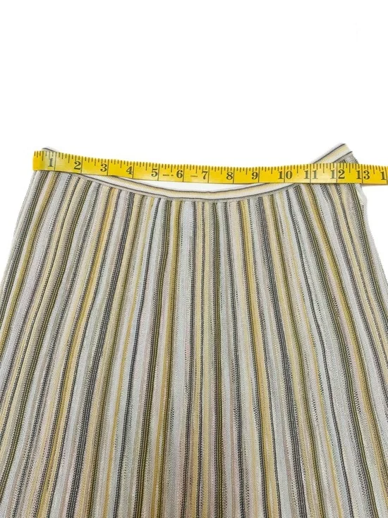 M Missoni Pastel Rainbow Signature Stripe Classic Knit Midi Skirt Made in Italy - Picture 8 of 13
